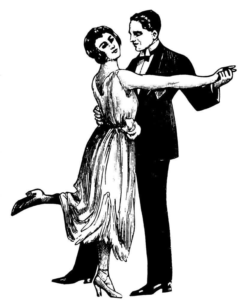 Dancing couple | Antique Design Illustrations